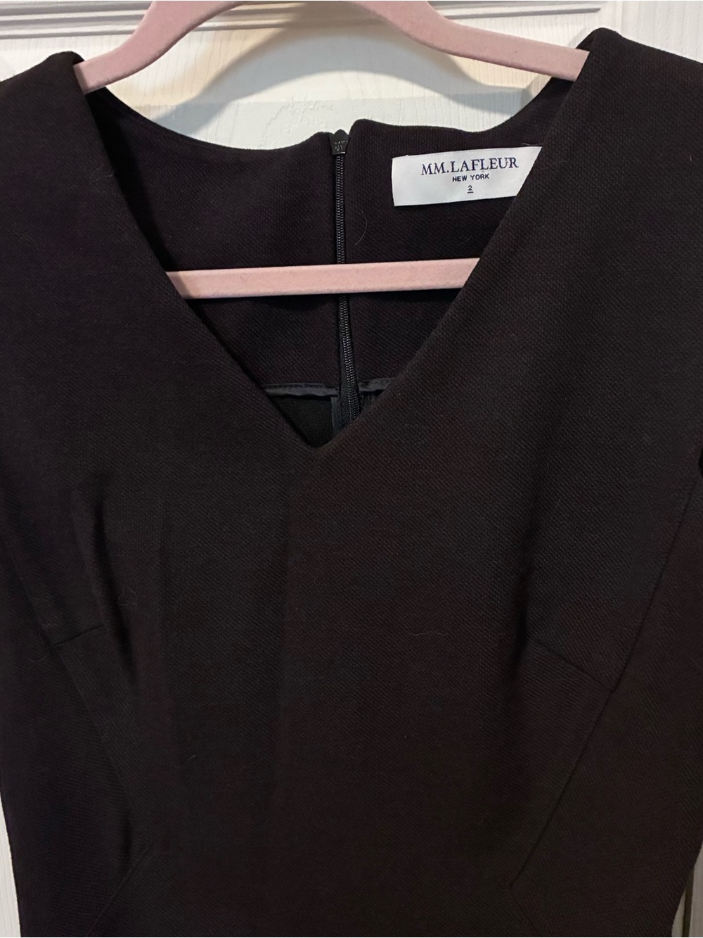MM Lafleur Plum/Eggplant V-Neck Women's Sheath Dress
